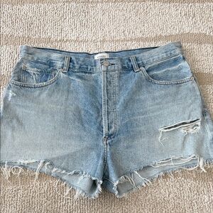 Citizens of Humanity Light Blue Distressed denim Shorts